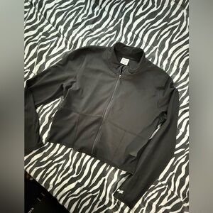 Victoria’s Secret PINK Black Zip-Up Relay Jacket XL Cropped